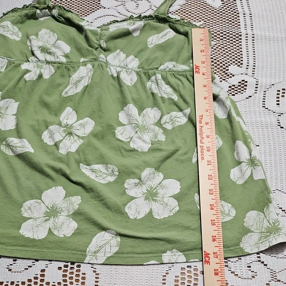 Maurices Olive Green Smocked Babydoll Top - Picture 3 of 9